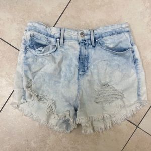 Guess distressed jean shorts